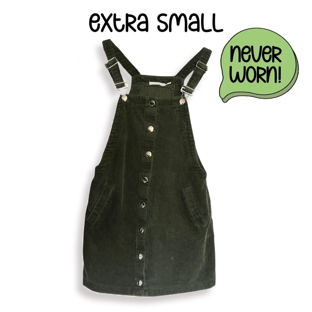 Mi Ami Dark Green Corduroy Dress